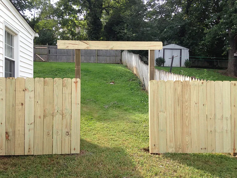 fenced in backyard