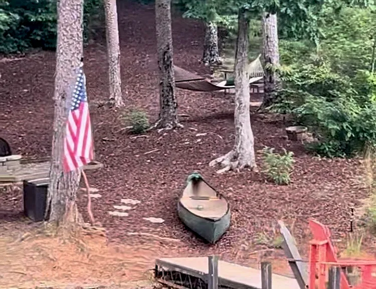Dock with available canoe and kayaks.
