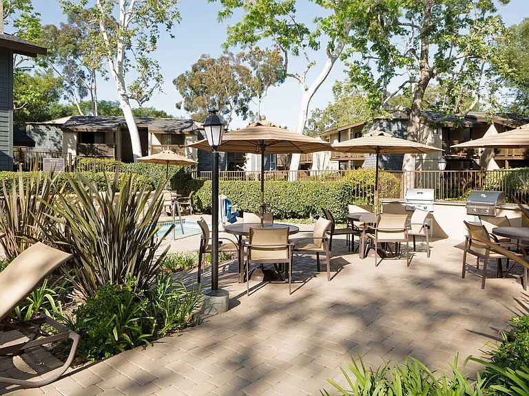 Grill area with picnic seating