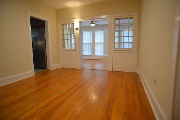 Dining room adjacent to Sunroom. newly painted.