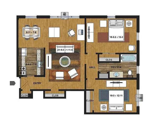 Floor plan 2 Bedroom