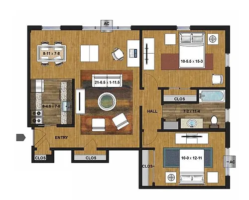 Floor plan 2 Bedroom