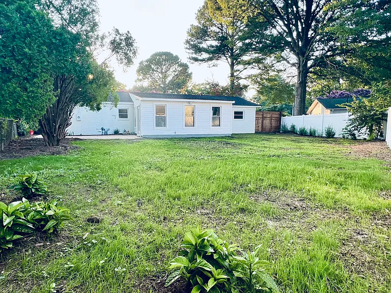 Backyard fully fenced