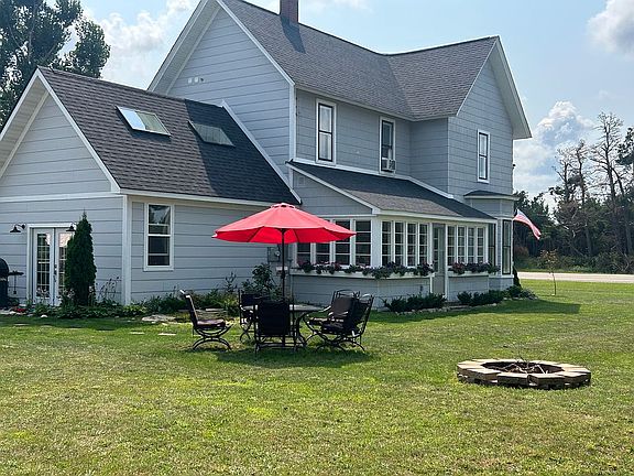 Fire pit and patio area