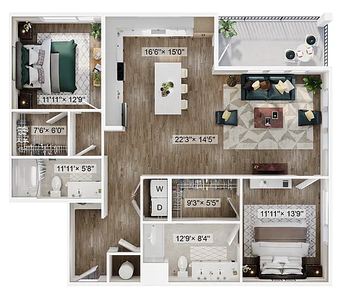 Floor plan 2C