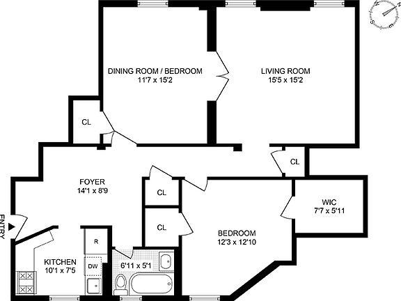 2nd image of 60 W 76th St APT 7A