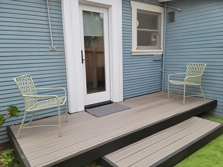 Private deck from Bedroom 2