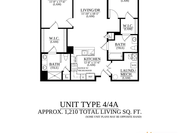 UNIT TYPE 4/4A Plan, Springside Lofts 55+