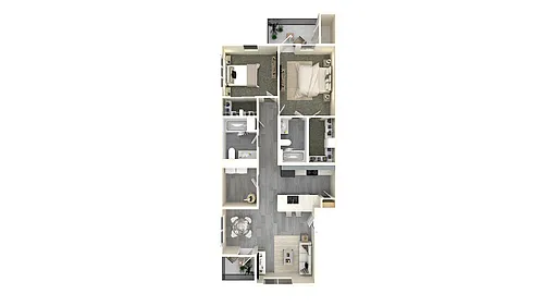 Floor plan 2 X 2 B