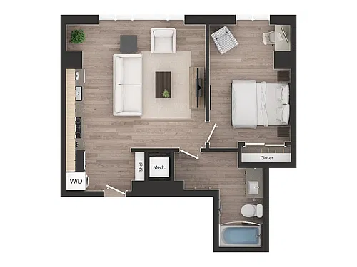 Floor plan 1BD1q