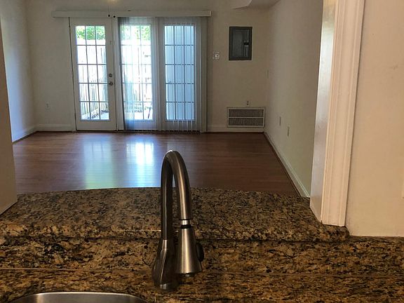 From kitchen looking at dining/living room.