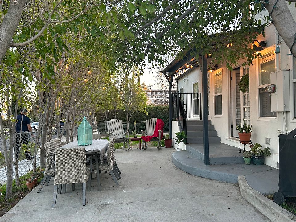 Shaded side patio
