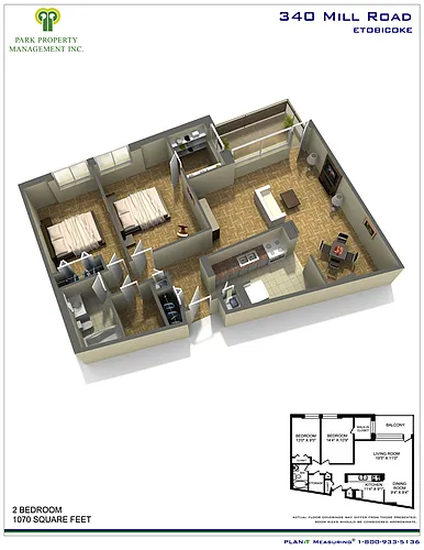 Floor plan Two Bedroom Apartment
