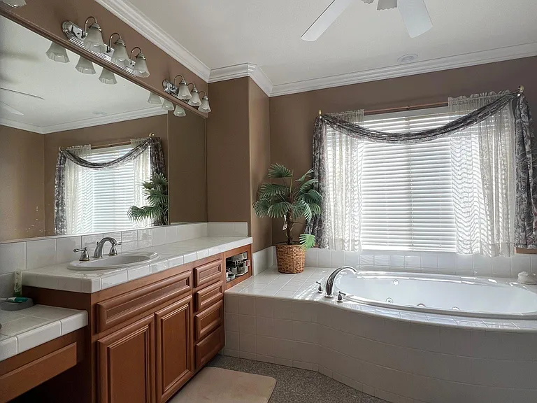 Masterbath with jetted tub