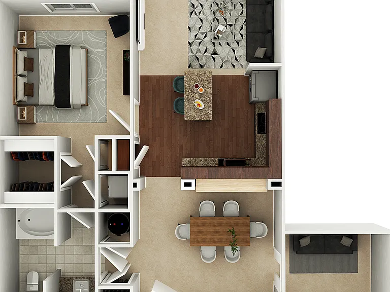 Low_a10 (B) - 3D floor plan Low_a10 (B) - 3D floor plan