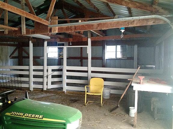Inside the barn