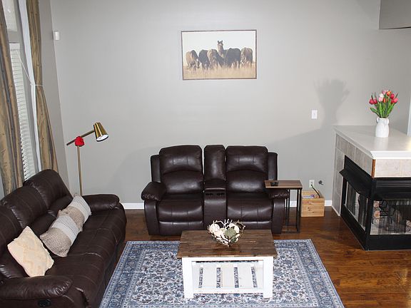 Living room with recliner sofa