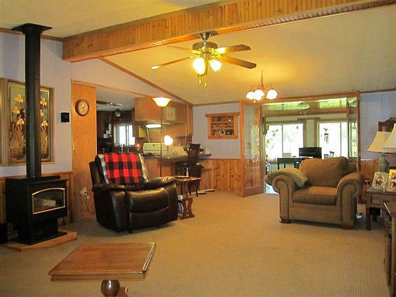 Living room with fireplace