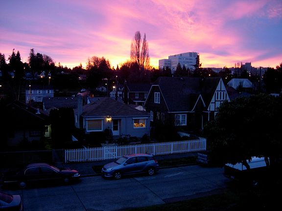 Sunrise from Living Room Window