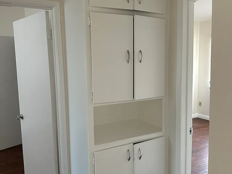 Linens and entrances to bedrooms