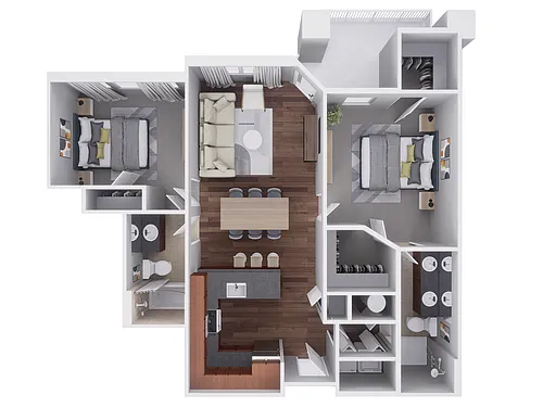 Floor plan 2x2 1048 sqft Avanti Reno