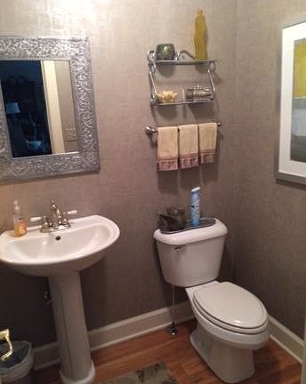 1/2 bath off of living room