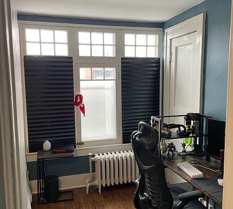 Bedroom 2/office, with closet