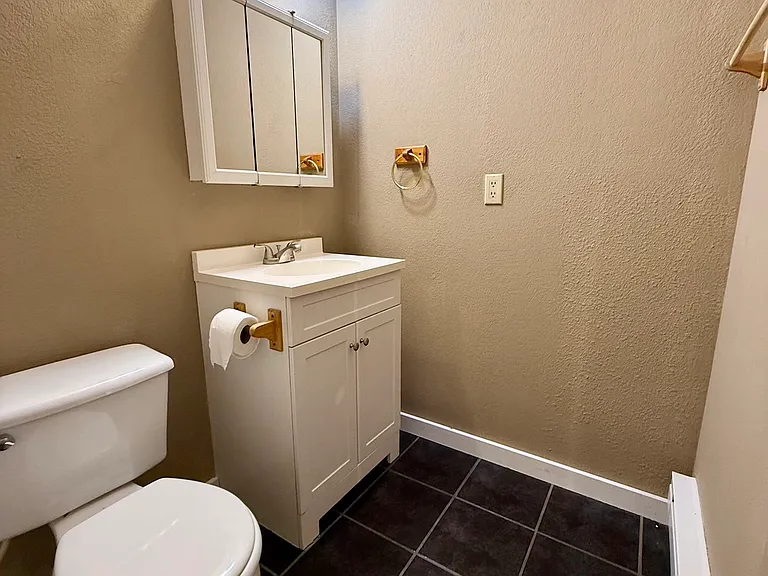 Bathroom with updated floor