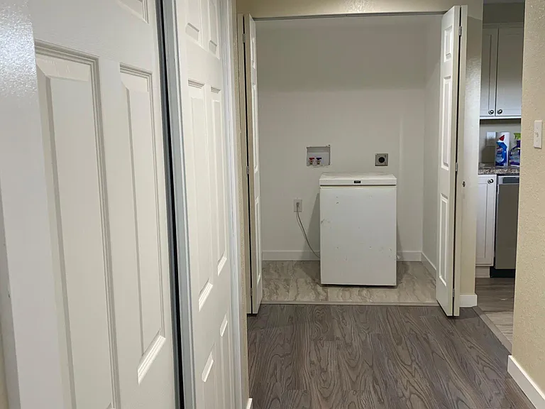 Laundry room is in the apartment. You must provide your own washer and dryer.
