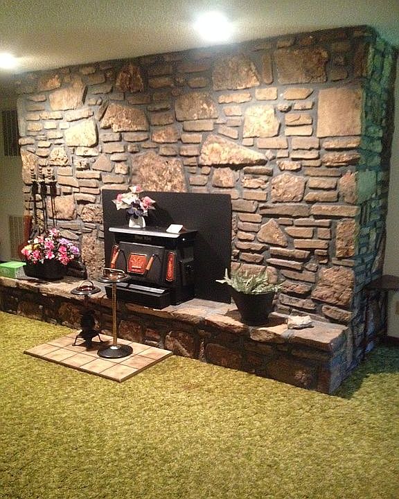 Living room fireplace