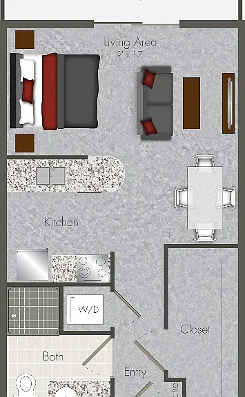 Mid Main Lofts - S-X1 - 1 Beds - 1 Baths - 467 Sq. ft.