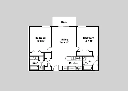 Floor plan 2 Bed 2 Bath