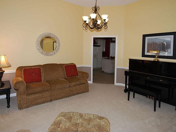 Lovely formal dining is open to foyer