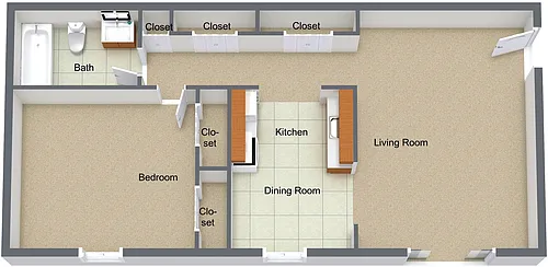 Floor plan One Bedroom
