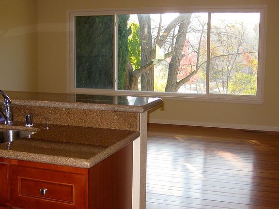 view from kitchen toward living room