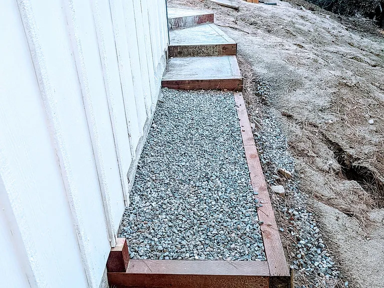 stairs to the storage and washer and dryer area