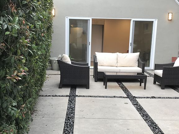 Outdoor area outside of kitchen/living area (fire pit not shown)