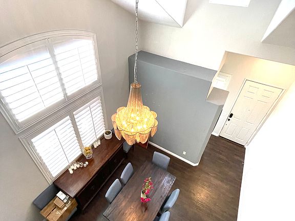 dining room from top of interior balcony