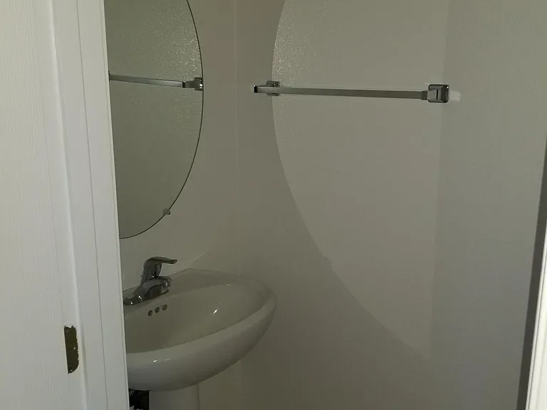 Down stair half bath. You have a place for your guests to go.