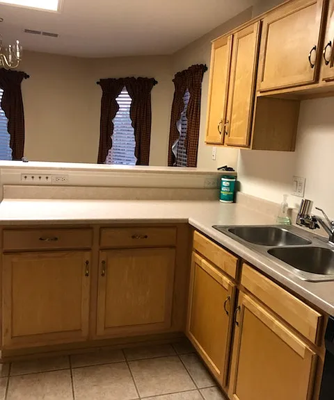 View of kitchen from the laundry room