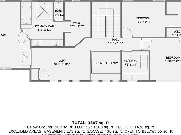 Bedroom Level Floor Plan