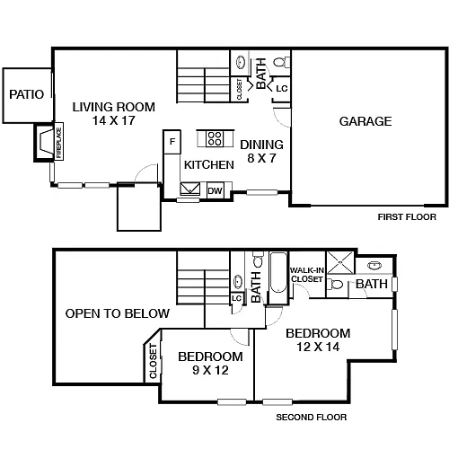 Floor plan Pinyon Townhome Premier