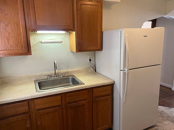 Kitchen with new refrigerator