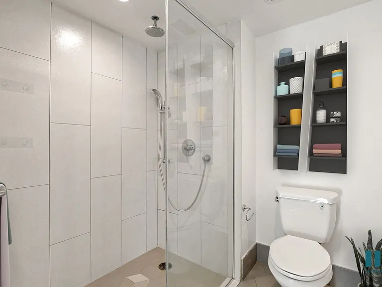 Bathroom with Large-Size Walk-In Shower