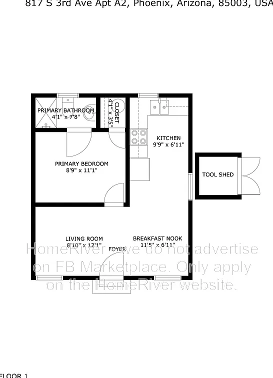 1 bed, 1.0 bath, 500 sqft, $800 — Photo 1