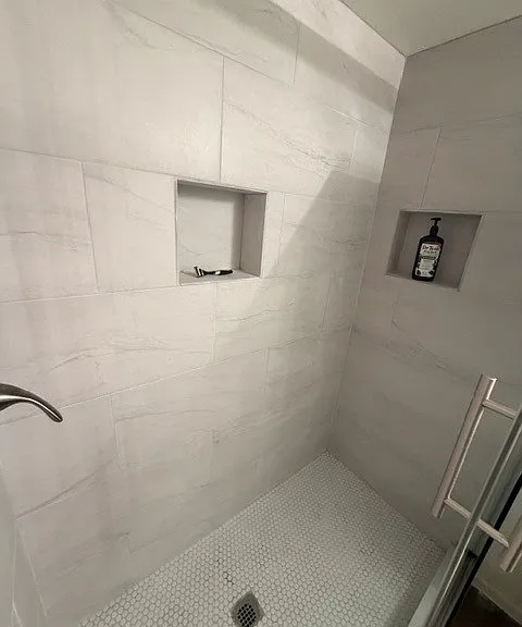 New "walk-in" shower.