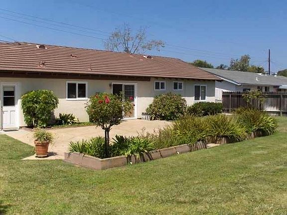 Large back yard with patio