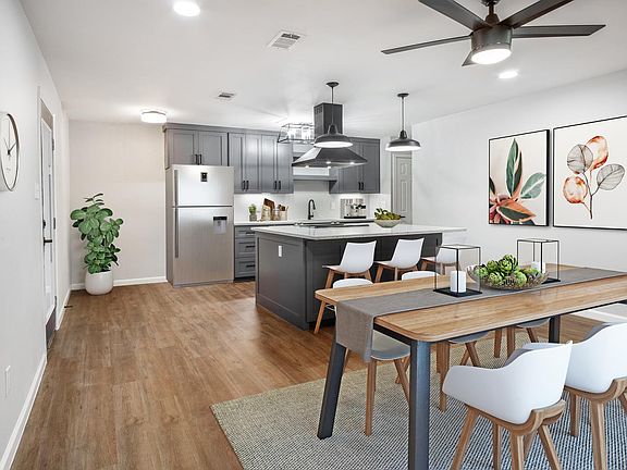 This image shows a virtually furnished space. This space come unfurnished.