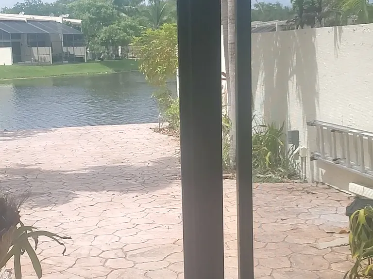 Lake front back yard