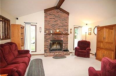 Great Room with cathedral ceiling